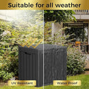 35 Gallon Lockable Resin Deck Box, Waterproof & UV-Resistant Outdoor Storage Box for Outdoor Cushion Storage, Garden Tools & Pool Accessories Storage, Black by CozyNest Decor