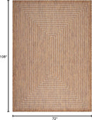Adiva Rugs Outdoor Indoor Area Rug, Weather Resistant, Easy to Clean, Stain Resistant Floor Mat for Dining Room, Backyard, Deck, Patio (Wooden, 6' x 9') by CozyNest Decor