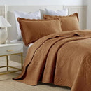 MarCielo 3-Piece 100% Cotton Oversized Bedspread Lightweight Quilt Coverlet Embroidery Farmhouse Bedding Set (Tf Dusty Orange, Oversized Queen (100"x106")) by CozyNest Decor