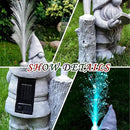 Gnomes Statue Solar Garden Decor,Resin Gnome Statues and Colour Changing Optical Fiber Solar Lights,Outdoor Decoration for Balcony, Garden, Patio, Yard, Lawn, Gifts for Mom Grandma by GreenHaven Gardens