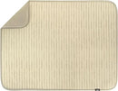S&T INC. Dish Drying Mat XL, 18” x 24”, Absorbent Microfiber Kitchen Counter Mat, Dish Drying Pad for Dishes, Utensils, Pots and Pans, Extra Large, Cream Distressed Lines by CozyNest Decor