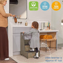 ECR4Kids Reach-Up Step Stool with Handles, Kids Furniture, Grey Wash by TinyTreasures Baby Boutique