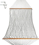 Original Pawleys Island Large Green Oatmeal Heirloom Tweed DURACORD® Rope Hammock with Extension Chains & Tree Hooks, Handcrafted in The USA, 450 LB Weight Capacity, 13 ft. x 55 in. by GreenHaven Gardens
