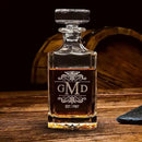Gifts Inscribed Personalized Whiskey Decanter Set - Engraved Whiskey Decanter Bottle & Set of 2 Custom Drinking Glasses Laser Etched - Customized Whisky Gift for Wedding, Birthday, Fathers Day by CozyNest Decor