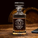 Gifts Inscribed Custom Whiskey Decanter Bottle (750 ml) - Personalized Glass Liquor Decanter Set - Customized Glassware - Engraved Whisky Glassware Gift for Wedding, Groomsman, Anniversary, Birthday by CozyNest Decor