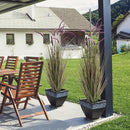 KOL Artificial 5ft 2-Pack Horsetail Reed Grass, 59in Tall Artificial Indoor Outdoor Fake Grass Plant, Home Office Décor Artificial Plants in Pot Faux Plant Greenery, Wedding Decor, Purple by CozyNest Decor