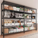 REIBII 1600LBS Storage Shelves Metal Shelving 5 Tier Wire Shelving Unit, 69.8" W Pantry Shelves Kitchen Shelves Adjustable Wire Shelf for Garage Storage Shelves, 69.8" Wx15.8 Dx72.4 H, Black by CozyNest Decor