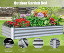 Domi Galvanized Raised Garden Bed, Outdoor Planter Garden Boxes Large Metal Planter Box for Gardening Vegetables Fruits Flowers, Silvery (6x3x1ft) by GreenHaven Gardens