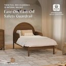 Babyletto Twin/Full Size Guardrail - GREENGUARD Gold Certified Bed Rail for Toddlers - Removable Wooden Baby Bedside Railing Guard for Child Safety & Sleep - Kids/Toddler Bed Rails/Side Guards, Walnut by TinyTreasures Baby Boutique
