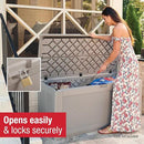 Rubbermaid Extra Large Resin Outdoor Storage Deck Box (134 Gal), Weather Resistant, Gray, Deck Organization for Home/Backyard/Pool Chemicals/Toys/Garden Tools/Porch/Patio Cushions by GreenHaven Gardens