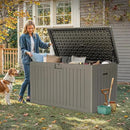 YITAHOME 200 Gallon Extra Large Deck Box, Double-Wall Resin Outdoor Storage Box with Flexible Divider for Patio Cushions Pool Supplies Garden Tools, 990 lbs Load Capacity, Lockable (Light Brown) by CozyNest Decor