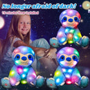 Cuteoy Light-up Plush Blue Sloth LED Stuffed Animal Birthday Christmas Plushies Toy Gifts for Kids Toddler Girls, 10.5" by TinyTreasures Baby Boutique