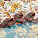 Boho Throw Blanket, 100% Cotton Ultra Soft Luxury Throw Rustic Quilt, 80"x90" Floral Printed Farmhouse Decor Bed Summer Blankets, All Season Rustic Reversible Bohemian Throw for Bed - White by CozyNest Decor
