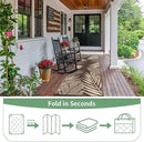 GENIMO Outdoor Rug 2.5' x 8' Waterproof for Patios Clearance, Reversible Outdoor Plastic Straw Camping Rug Carpet, Large Area Rugs Mats for RV, Camper, Deck, Balcony, Porch, Beach, Coffee&Beige by CozyNest Decor