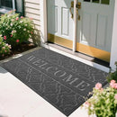 Yimobra Welcome Mat Outdoor Indoor, All-Season Waterproof Front Door Mat Outside Entrance, All-Weather Heavy Duty Non-Slip Doormat, Low Profile Porch Patio Entrance Mats, 60x36, Dark Grey by CozyNest Decor