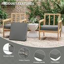 Patio Chair Cushions 22 X 22 X 4 Inch Waterproof Outdoor Seat Cushions for Patio Furniture, Outdoor Sofa Couch Pads with Ties & Handle, Set of 2, Light Grey by GreenHaven Gardens