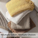 MIULEE Fall Orange Knitted Throw Blanket for Couch Boho Terracotta Rust Textured Cozy Woven Blanket with Tassels for Sofa Chair Bed Living Room Acrylic Wave Pattern 60"x80" by CozyNest Decor