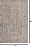 Adiva Rugs Outdoor Indoor Area Rug, Weather Resistant, Easy to Clean, Stain Resistant Floor Mat for Dining Room, Backyard, Deck, Patio (Silver Weiss, 2' x 3') by CozyNest Decor
