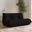 Bean Bag Chair, Loveseat Fireside Chair Bean Bag Sofa Large Bean Bag Chair for Adults, 2 Seater Bean Bag Chairs for Teens with High Density Comfortable Foam, Bean Bag for Living Room, Bedroom (Black) by CozyNest Decor