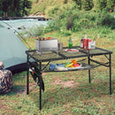 RedSwing Folding Grill Table, Lightweight Portable Grill Stand Table for Outdoor Camping Picnic BBQ, Adjustable Height, 48''x24''x16/28'', Black by GreenHaven Gardens