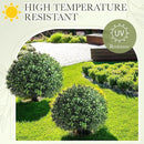 Yunlly 6 Pack 18" Artificial Boxwood Ball Bush Topiary Trees Fake Outdoor Plants, Realistic UV Resistance Faux Shrubs with Spike Greenery Topiary for Front Porch Garden Yard Patio Indoor (Green) by GreenHaven Gardens