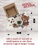 Natural Cowhide Rug for Home & Office Premium Light Tricolor Cowhide Rug with Mixed Brown, Black & White Patterns - Cow Hide Rugs Made with Tanned Leather - Cow Hide Rugs 5x7 ft by CozyNest Decor