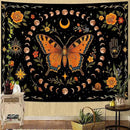 Lunerfex Moon Phase Butterfly Floral Wall Tapestry, Celestial Botanical Tapestries for Room Decor, Mystical Tapestry 60x44 Inch by CozyNest Decor