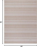 Stripe Outdoor Rug 5x7 Washable Outside Carpet for Indoor Patio Porch Waterproof Easy Cleaning Non Shedding Area Rugs Beige 5 x 7 by CozyNest Decor