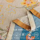 Boho Blanket, 100% Cotton Farmhouse Decorative Throw Blanket, 50"x60" Reversible Bohemian Throw Blanket, Brown All Season Muslin Breathable Woven Blankets Quilt by CozyNest Decor