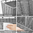 GRANNY SAYS Wicker Hanging Basket, 2 Pack Storage Baskets for Cabinet, Wall Mount Fruit Basket for Kitchen, Adhesive Bathroom Cabinet Organizer, Pantry Organizers and Storage, Gray by GreenHaven Gardens