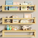 Upgraded Thick Floating Shelves - Multi-Use Wall-Mounted Bookshelves for Kids and Nursery, Ideal for Books, Toys, Spice Rack, Decor - NaturalWood by CozyNest Decor