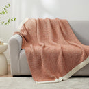 Snuggle Sac Orange Fall Throw Blanket for Couch, Oversized Throw XL Super Soft Warm Blankets Cozy Knit Fuzzy Throws for Sofa, Bed, Living Room, Heather Orange, 50x70 inches by TinyTreasures Baby Boutique