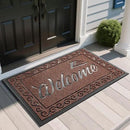 Yimobra Welcome Mat, Heavy Duty Sturdy Door Mats for Home Entrance Outdoor Indoor, Front Doormat for Outside Patio Floor Entry Porch Garage Office, Waterproof, Low Profile, 47X32 Inches, Maroon by CozyNest Decor