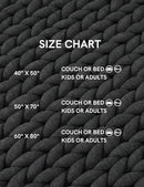 YnM Chunky Throw Blanket, Medium-Weight, Hand Knitted, Skin Friendly, Ventilated and Breathable, Machine Washable, Home Décor Piece for Couch, Sofa and Bed (Charcoal Grey, 40x50 Inch) by CozyNest Decor