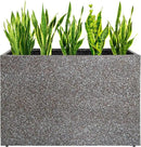 Metal Planter Box Rectangular Planter, 35.5" Lx 10" Wx 28" H Terrazzo Pink Large Planters with Drainage Holes, Galvanized Steel Tall Planters for Patio/Porch by GreenHaven Gardens