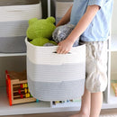 NaturalCozy Storage Cubes 11 Inch Cotton Rope Woven Baskets for Organizing, 3-Pack | Cube Storage Bin | Square Storage Baskets for Shelves Organizer, Classroom, Kids Toy Bins, Closet, Baby Nursery by TinyTreasures Baby Boutique