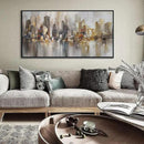 New York City Wall Art -Framed Modern Abstract Wall Art for Living Room, Office & Bedroom Cityscape & Paintings for Bedroom brooklyn bridge Pictures Wall Decor Chicago Artwork for Walls 24×48IN by CozyNest Decor
