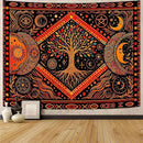 Lunerfex Tree of Life Sun Moon Stars Wall Tapestry, Cosmic Harmony Symbol Tapestries for Home Decor, Mystical Tapestry 60x44 Inch by CozyNest Decor