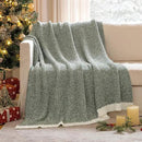 MIULEE Green Super Soft Throw Blanket for Couch, Cozy Fluffy Warm Throws Knit Blankets for Sofa, Bed, Chair, Living Room, Camping, Picnic, 50 x 70 inch by CozyNest Decor