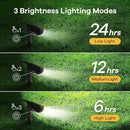 Linkind Solar Lights Outdoor Waterproof IP67, StarRay Dusk-to-Dawn Outdoor Solar Lights, 3 Lighting Modes Solar Spot Lights Outdoor for Garden, Yard, Landscape (Daylight, 4 Pack) by CozyNest Decor