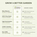 Eden Brothers Zin Master Flower Mixed Seeds for Planting, 1 lb, 480,000+ Seeds with California Giant, Mexican, Lilliput Zinnia | Attracts Pollinators, Plant in Spring, Zones 3, 4, 5, 6, 7, 8, 9, 10 by GreenHaven Gardens