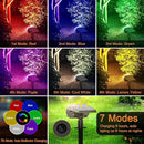 Solar Spot Lights Outdoor Color Changing,[7 Modes/4 Pack] Christmas IP65 Waterproof Landscape Spotlights, Dusk to Dawn Solar Powered Security Light for Patio Gate Walkway Pool Garden Yard Driveway by GreenHaven Gardens