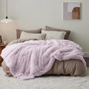 Bedsure GentleSoft Fluffy Lavender Purple Blankets Queen Size for Bed, Thick Sherpa Faux Fur Fleece Fuzzy Plush Winter Warm Soft Queen Blankets, Bedroom Purple Decor Cozy Gifts for Women Men, 90x90 by CozyNest Decor