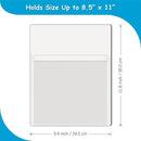 Magnetic Pocket 4 Pack – Self-Adhesive Magnetic Storage Pouch for Documents, Notes & Tools, Strong Magnet Backing for Fridge, Whiteboards, and Metal Surfaces (White 4Pcs) by CozyNest Decor