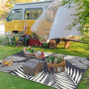 GENIMO Outdoor Rug 6' x 9' Waterproof for Patios Clearance, Reversible Plastic Straw Camping Carpet, Large Area Rugs Mats for RV, Picnic, Backyard, Deck, Balcony, Porch, Beach, Yellow&Grey by CozyNest Decor