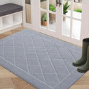 BEQHAUSE Dirt Trapper Door Mat 32" x 48", Doormat Non-Slip Entryway Rugs Washable, Dog Door Mat Stain Resistant and Absorbent Welcome Floor Mat for Front Back Door, Muddy Wet Shoes & Paws, Grey by CozyNest Decor