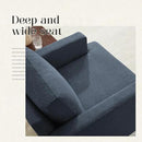 Mid-Century Accent Chair,Modern Linen Fabric Armchair for Living Room,Comfy Upholstered Reading Accent Chairs for Bedroom,Single Sofa Chair with Wood Legs (Blue Grey, 2 Pack) by CozyNest Decor