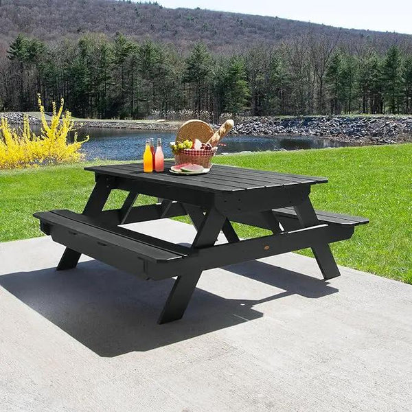 highwood Hometown Picnic Table, 6 Foot, Black, photo 2 of 9