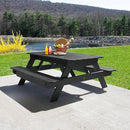 highwood Hometown Picnic Table, 6 Foot, Black by GreenHaven Gardens