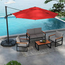 Abba Patio 10FT Vienna Offset Patio Umbrella Outdoor Cantilever Umbrella with 360° Rotation Design and Easy Tilt Adjustment UV 50+ Protection 8 Ribs for Backyard Garden Deck Pool Patio, Red by GreenHaven Gardens
